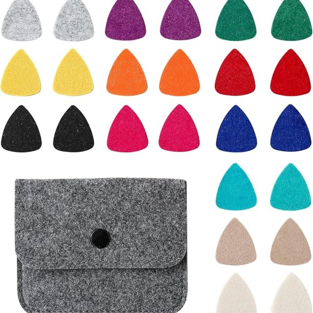 NWOT! Felt Case & 24 Felt Picks for Ukulele, Guitar, or Bass